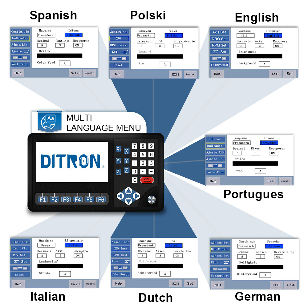 1um/5um Linear Glass Encoder 2/3/4 Axis Digital Readout DRO Mill Milling Lathe