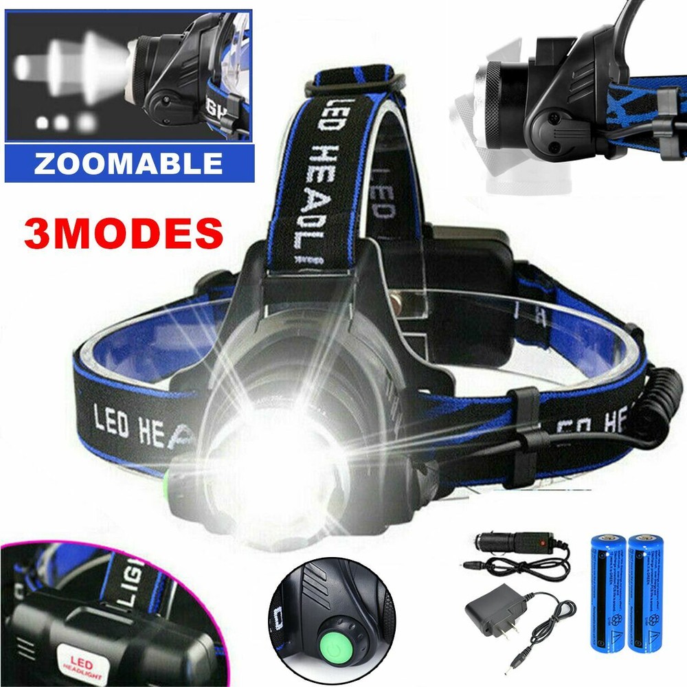 Brightness LED Headlight Headlamp Head Torch Flashlight Work Light Camping Lamp