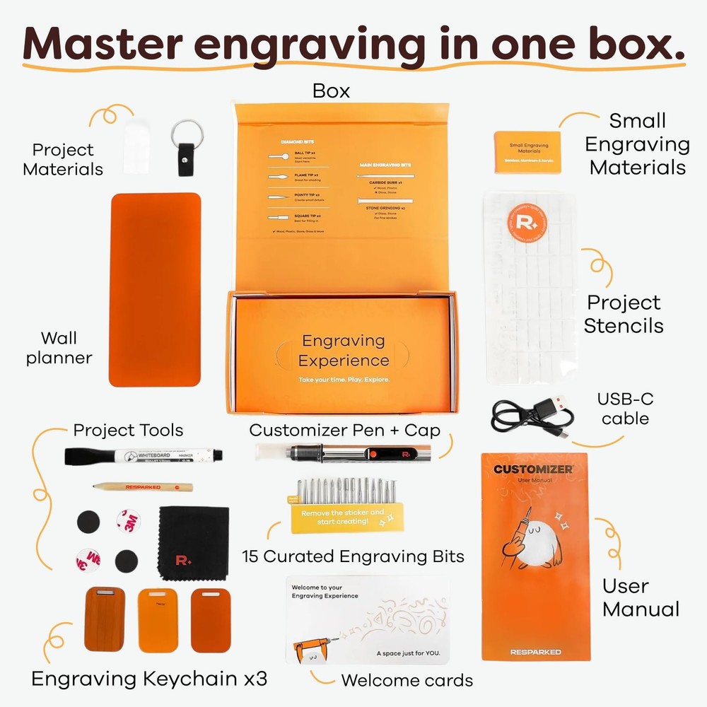Resparked Customizer™ Special Edition Engraving Kit – DIY Starter Set with...