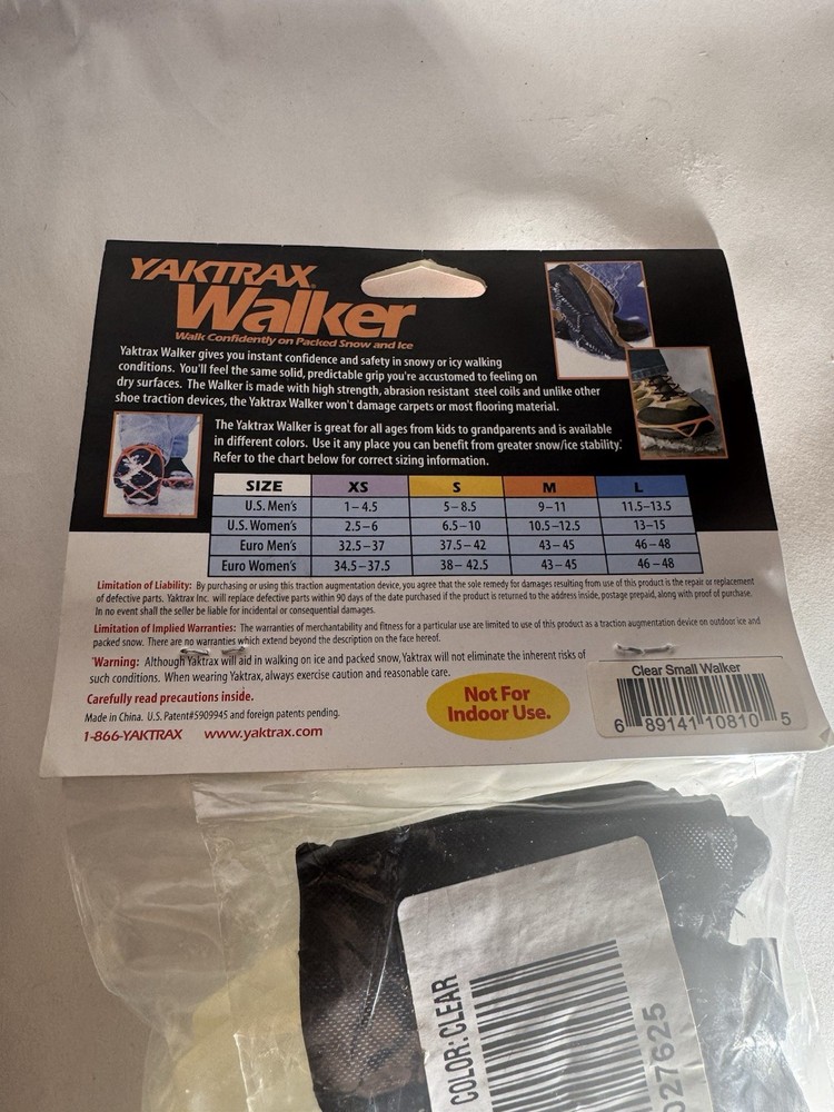 YakTrax Walker Size Small New In Package