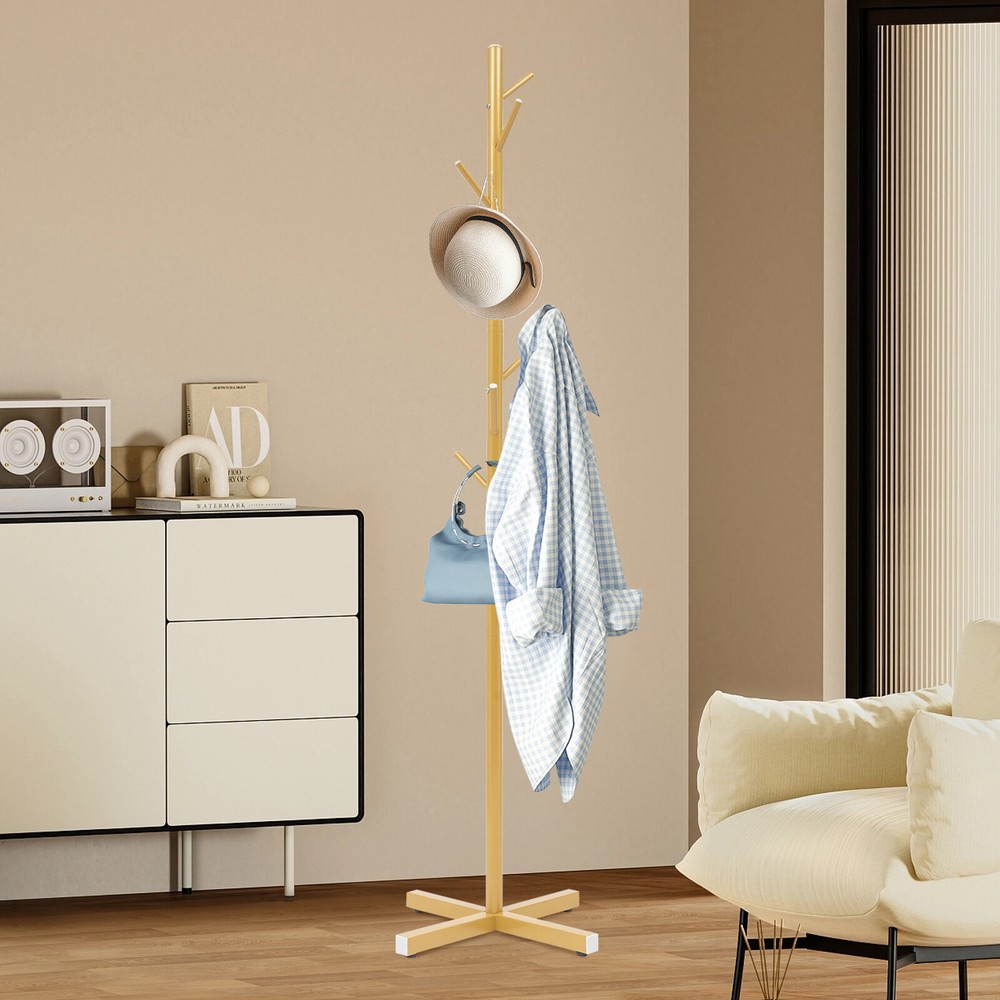 Coat Rack Stand Freestanding Coat Rack With 7 Hooks Tree-shaped Bedroom Rack