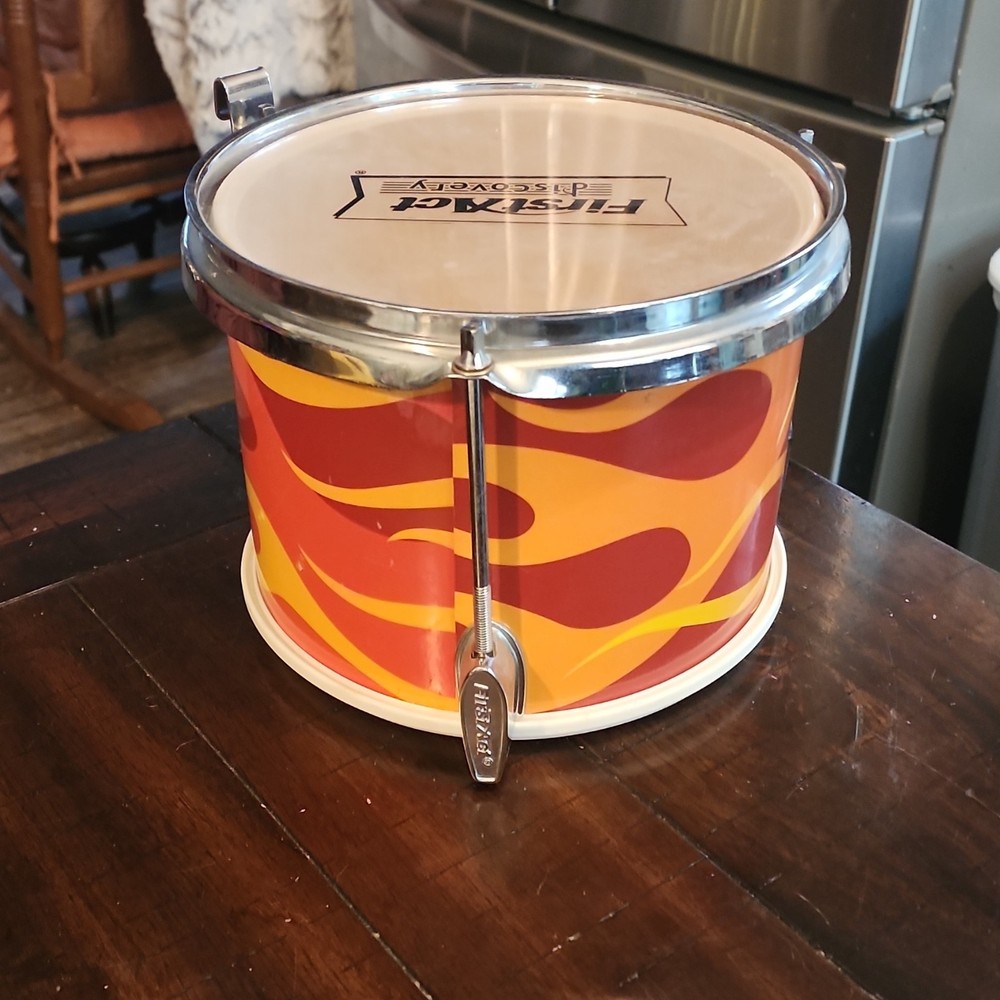First Act Discovery Rack Tom Drum Flame Design Metal Plastic