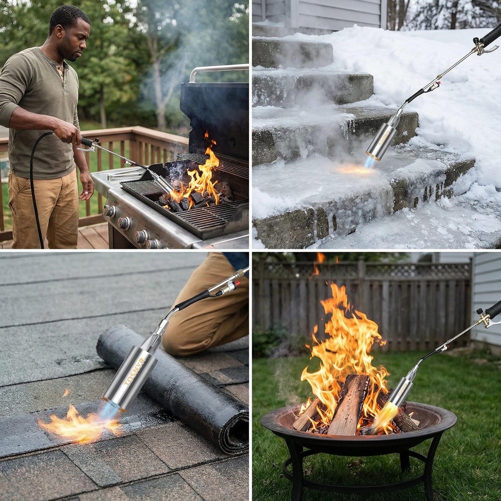 Propane Torch Weed Burner, Propane Weed Torch with 10FT Hose & Flame Control ...