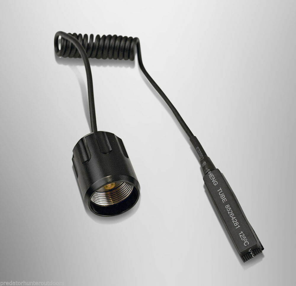 NightSnipe Fixed Beam Coiled "PRESSURE" or "CLICK" Tailcap Switch