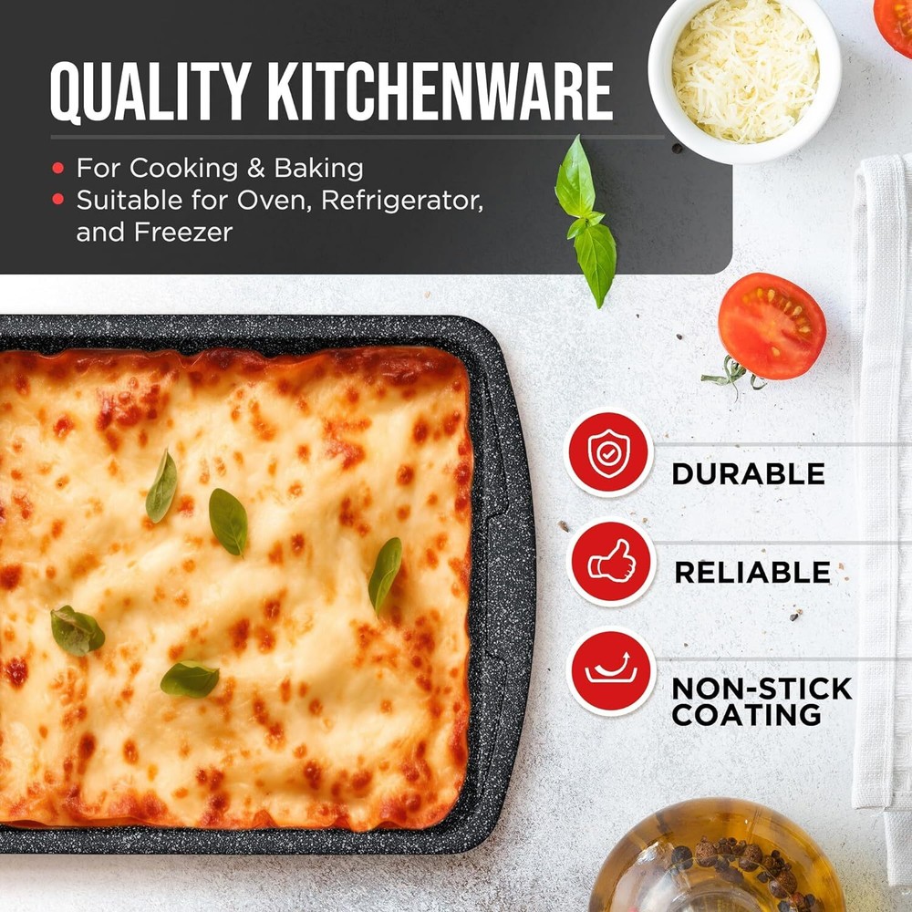 Bakken Swiss - Bakeware Set – 6 Piece – Stackable – Non-Stick Baking Pans
