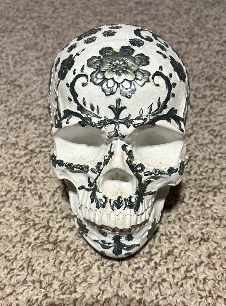 Hand Painted Skull Decor
