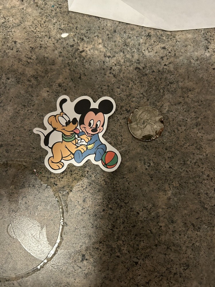 Baby Mickey And Pluto sticker