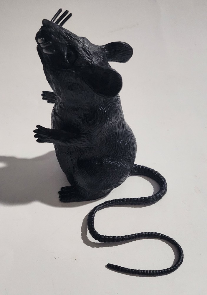 Black Standing Halloween Rat 6" Figure