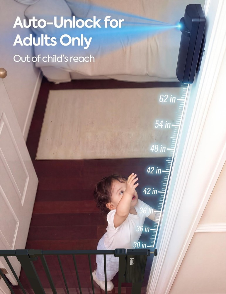 Babelio Smart Baby Gate 26.3-37.8" Auto-Close Sensor