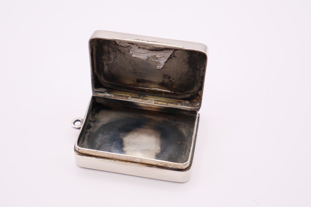 Antique Silver Vesta Case Box