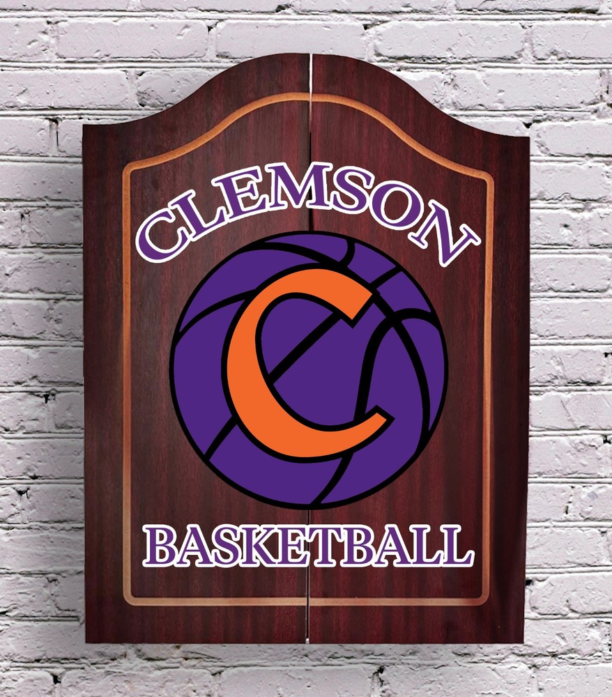 Clemson University Personalized Complete Dart Board Cabinet