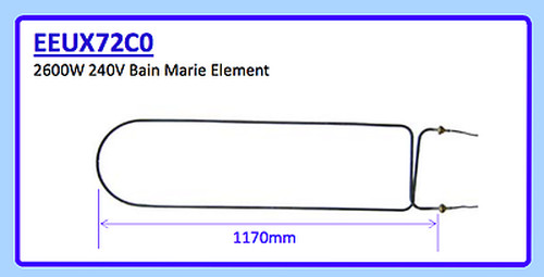 GOLDSTEIN  ESWOOD 2600W 240V BAIN MARIE ELEMENT EEUX72C0