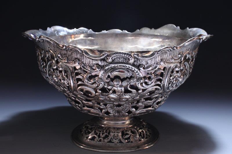 Eastern European silver Repousse Dish.