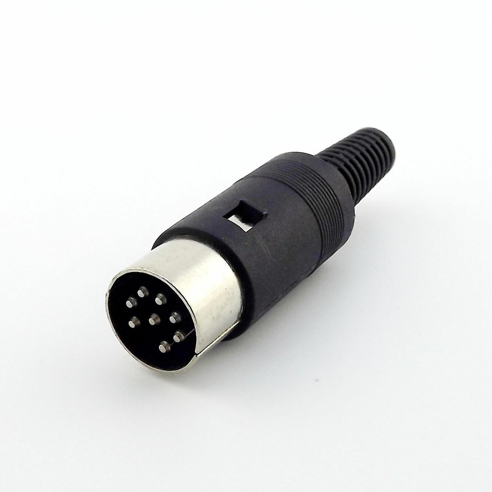 1pcs DIN Plug Male Plug Cable Connector 8 Pin With Plastic Handle