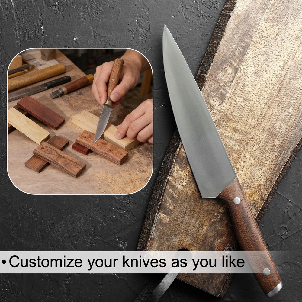 2PCS Knife Handle Material 4.7" × 1.6" × 0.4" Handle Scale, Blackwood