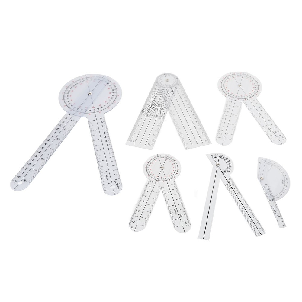 6Pcs Spinal Goniometer Joint Angle Protractor Ruler For Joint Recovery