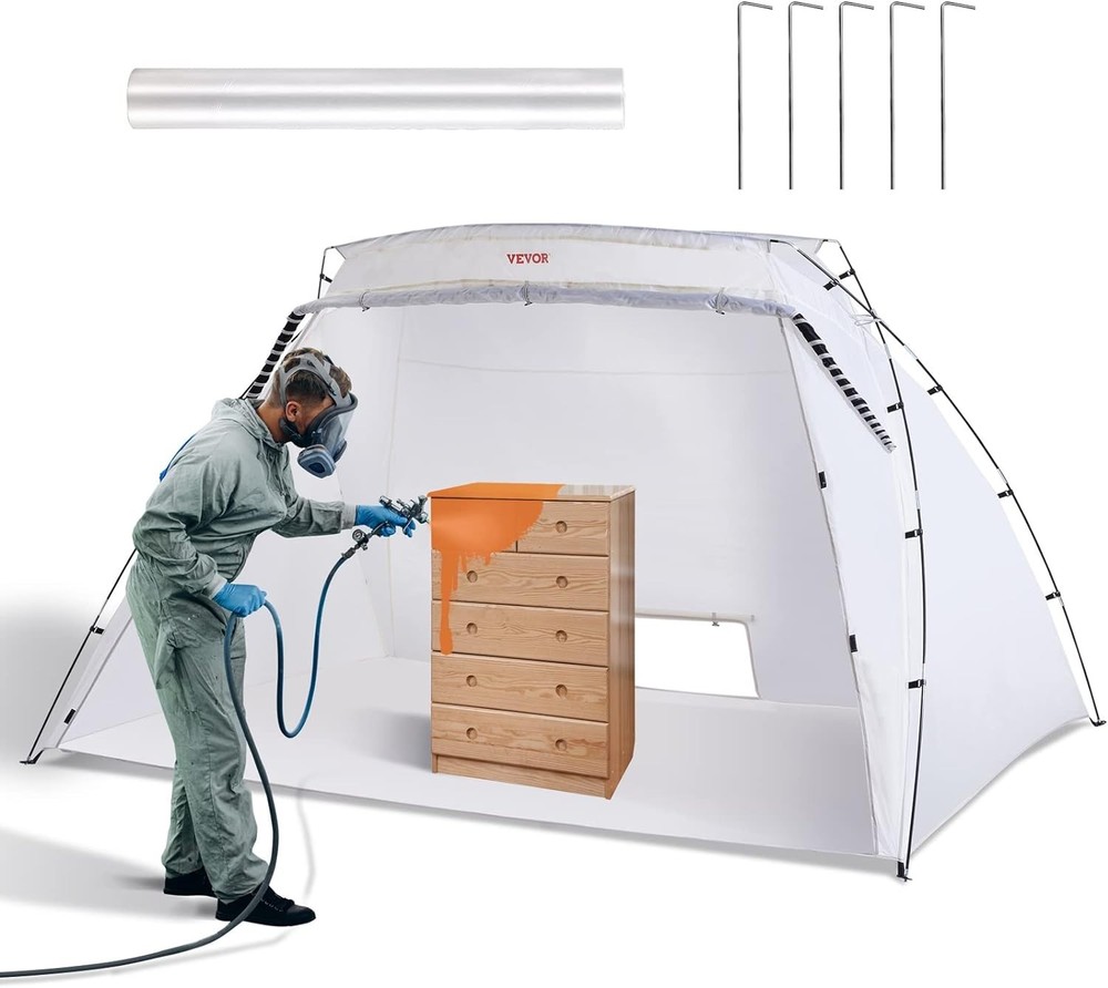 10x7x6ft Ventilated Paint Tent with Quick Assembly - Ideal for Large Projects