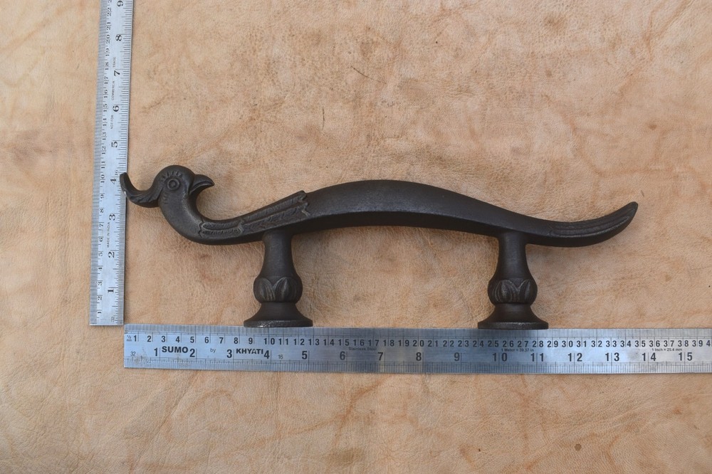 Vintage Large Cast iron Peacock Shape door gate door handle vintage pull handle