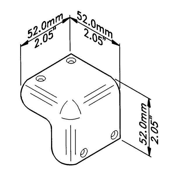 plastic corners X 8 speaker or flight case small to medium applications