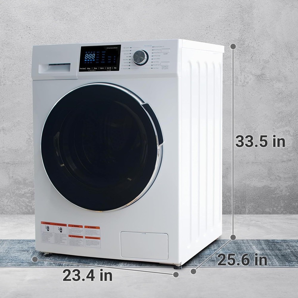 Smad 2.7cu.ft Compact 120V Washer and Dryer Combo Space-saving Front Load White