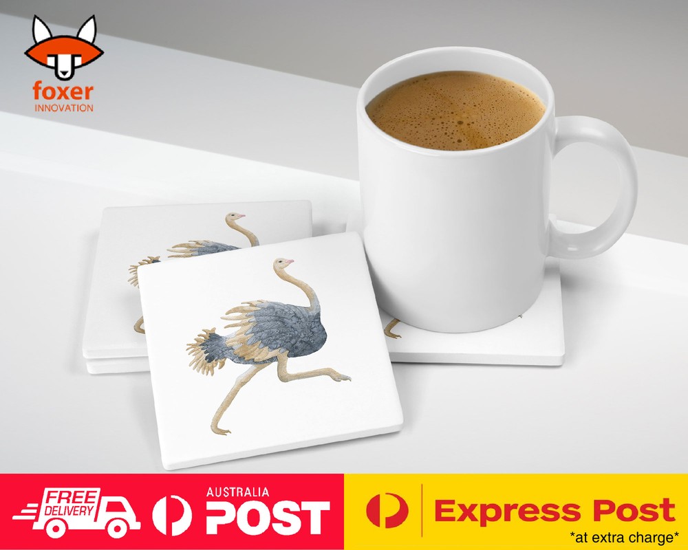 COASTER COFFEE DRINKING MAT|OSTRICH EMU BIRD