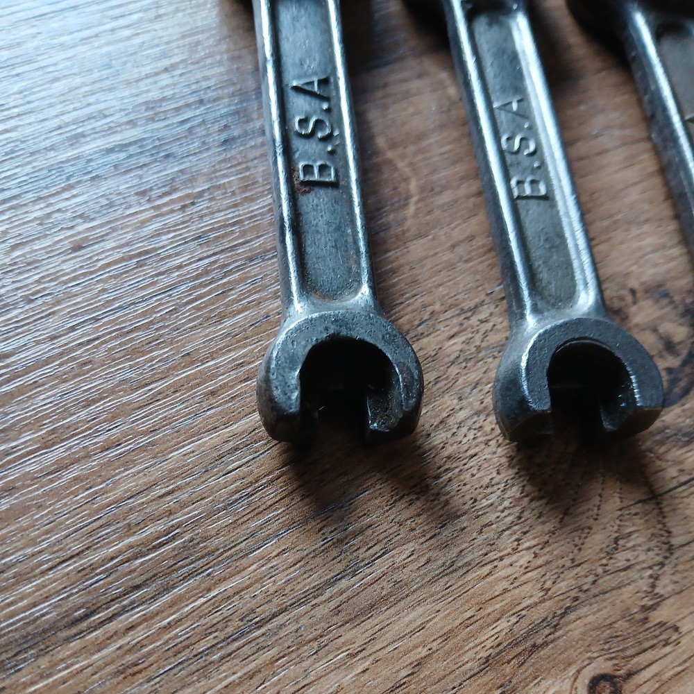 BSA Motorcycle Spanners x4 (Store box #3)