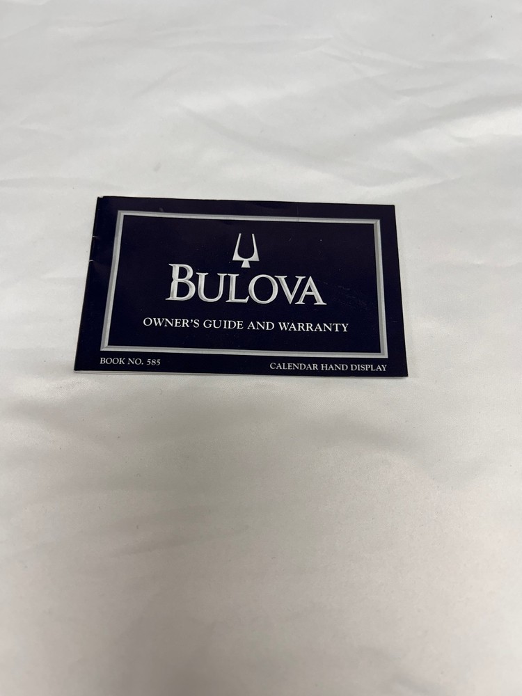 Bulova Owner's Guide And Warranty