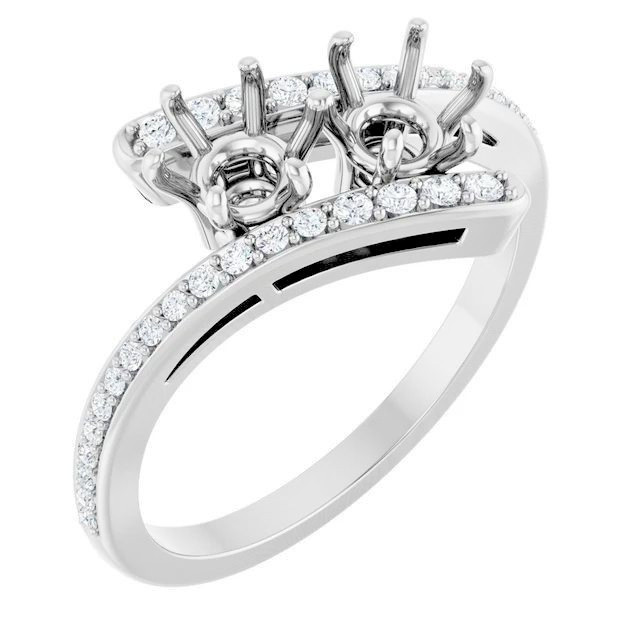 Semi Mount Silver Ring for 5mm Round Stone 925 Sterling Silver Mount Blank Ring
