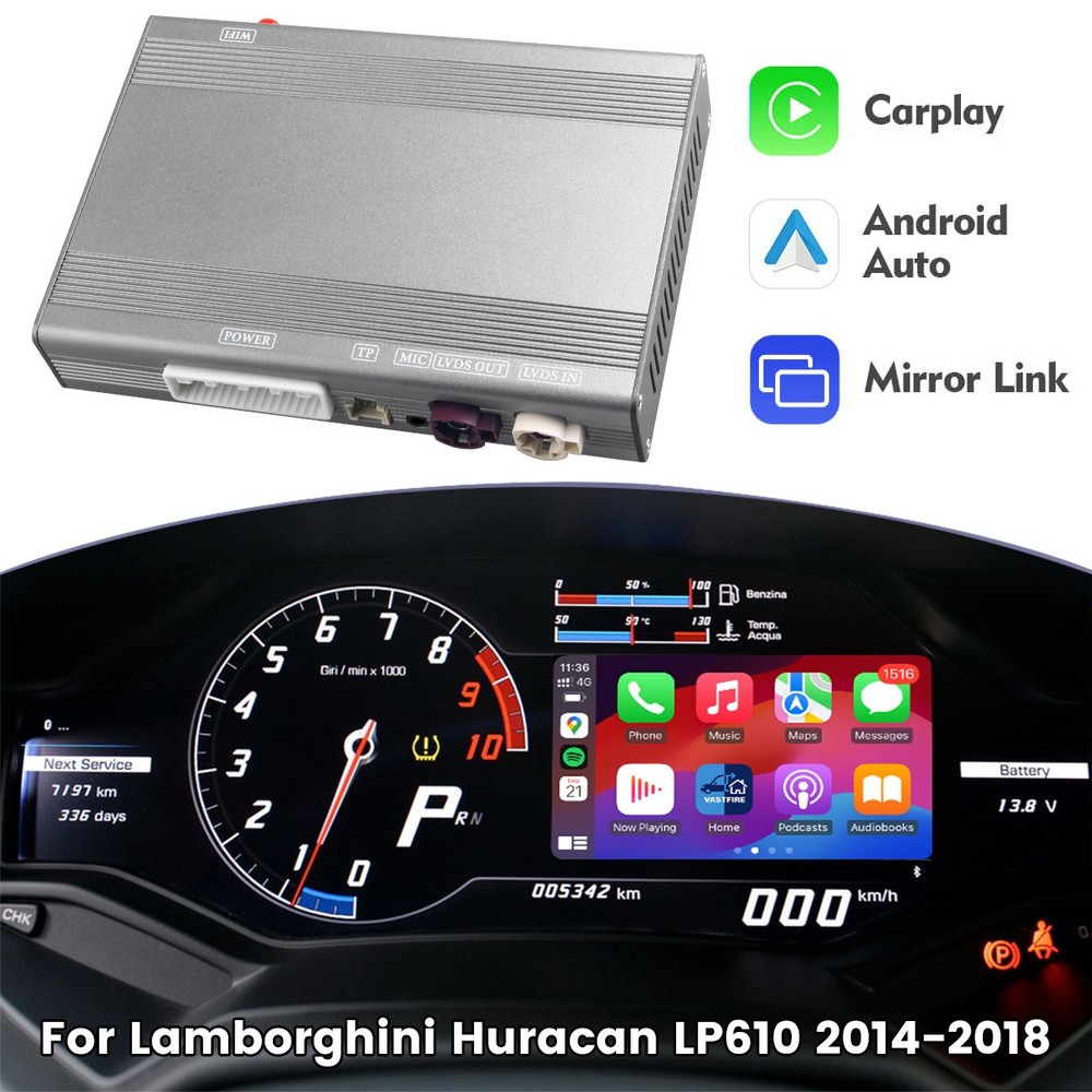 Wireless Carplay Android Auto Interface For Lamborghini Huracan LP610 2014-2018