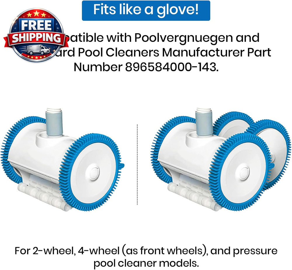 (2-Pack) Replacement Tires with Super Hump Replacement Compatible with Poolvergn
