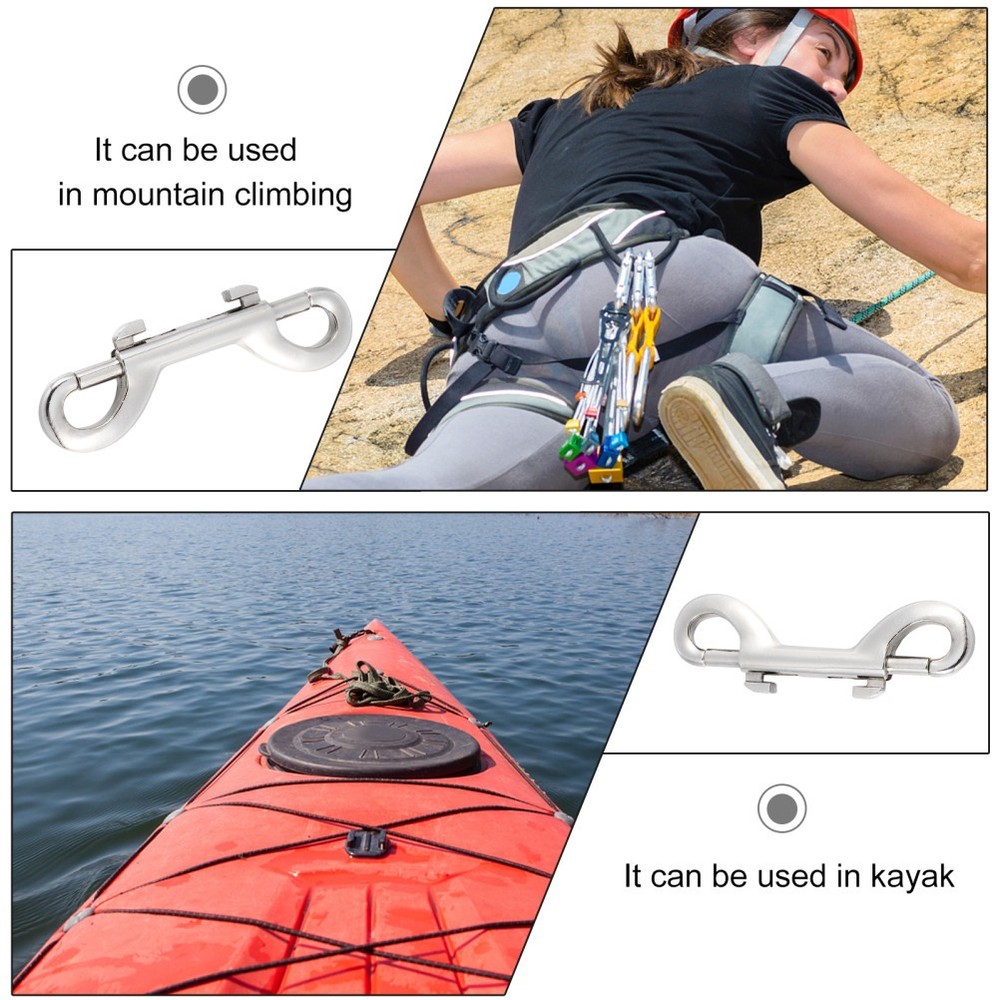 Double Ended Trigger Hook Set 4 Pcs Metal Snap Hooks for Ropes