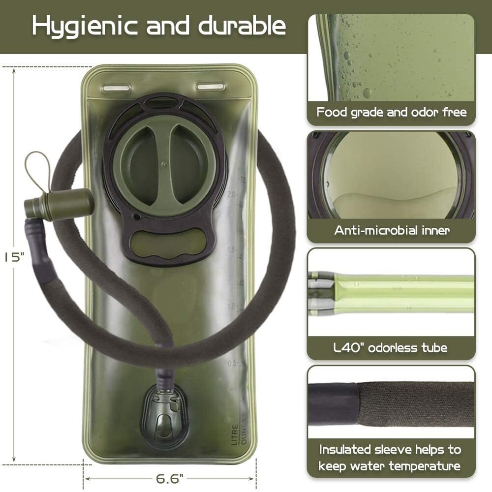 2L Water Bladder Backpack Hydration System Camel bak Pack Bag Camping Hiking AUS