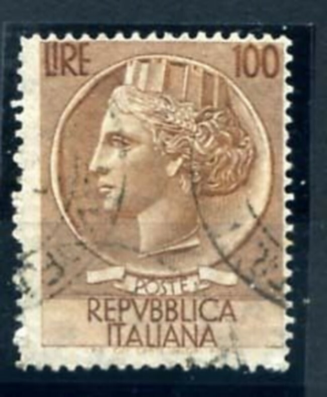 100 Lire Syracuse Grand Format Variétés Dent 14
