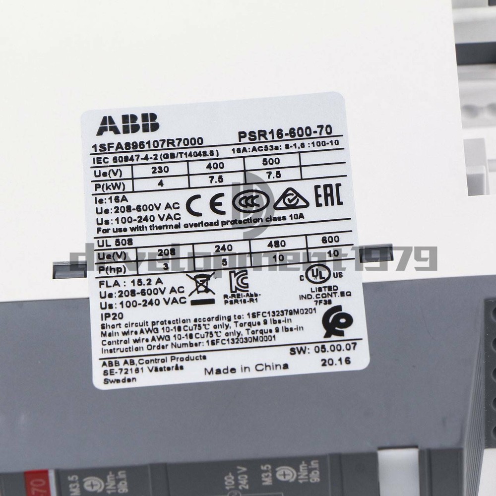 1PC New ABB Soft Starter PSR16-600-70 7.5KW