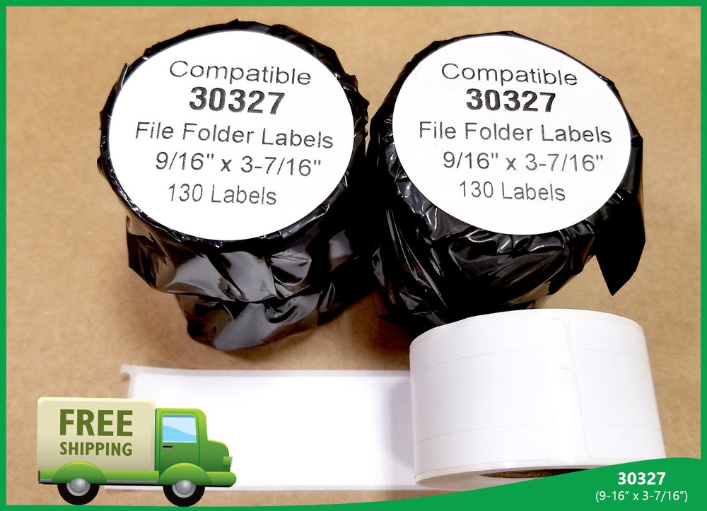 DYMO Compatible Labels 100 Rolls File Folder 30327 130 labels per roll