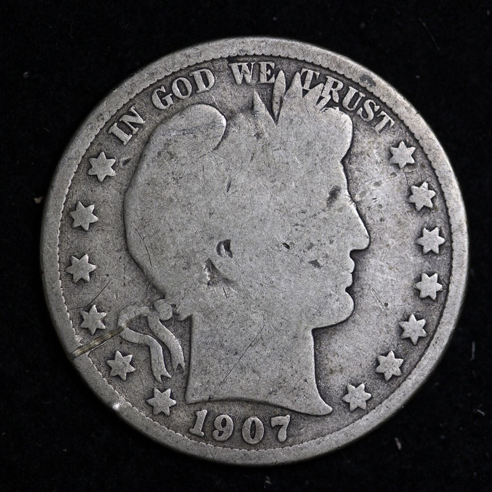 1907-S Barber Silver Half Dollar BO51