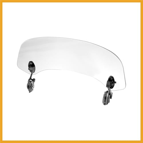 37cm Motorcycle Windshield Motorcycle Wind Deflector Clear Lens Adjustable