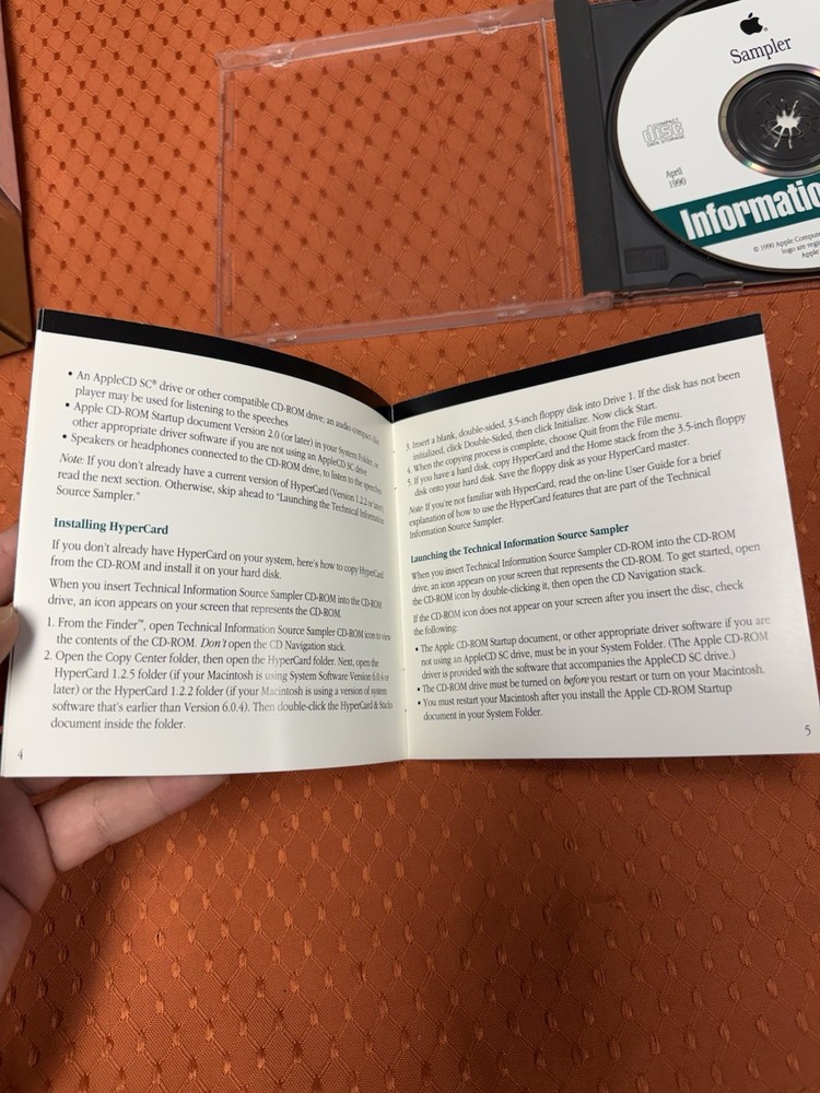 Information Source CD Loaded w/ Macintosh SW/Info by Apple Computer 1990 Sampler