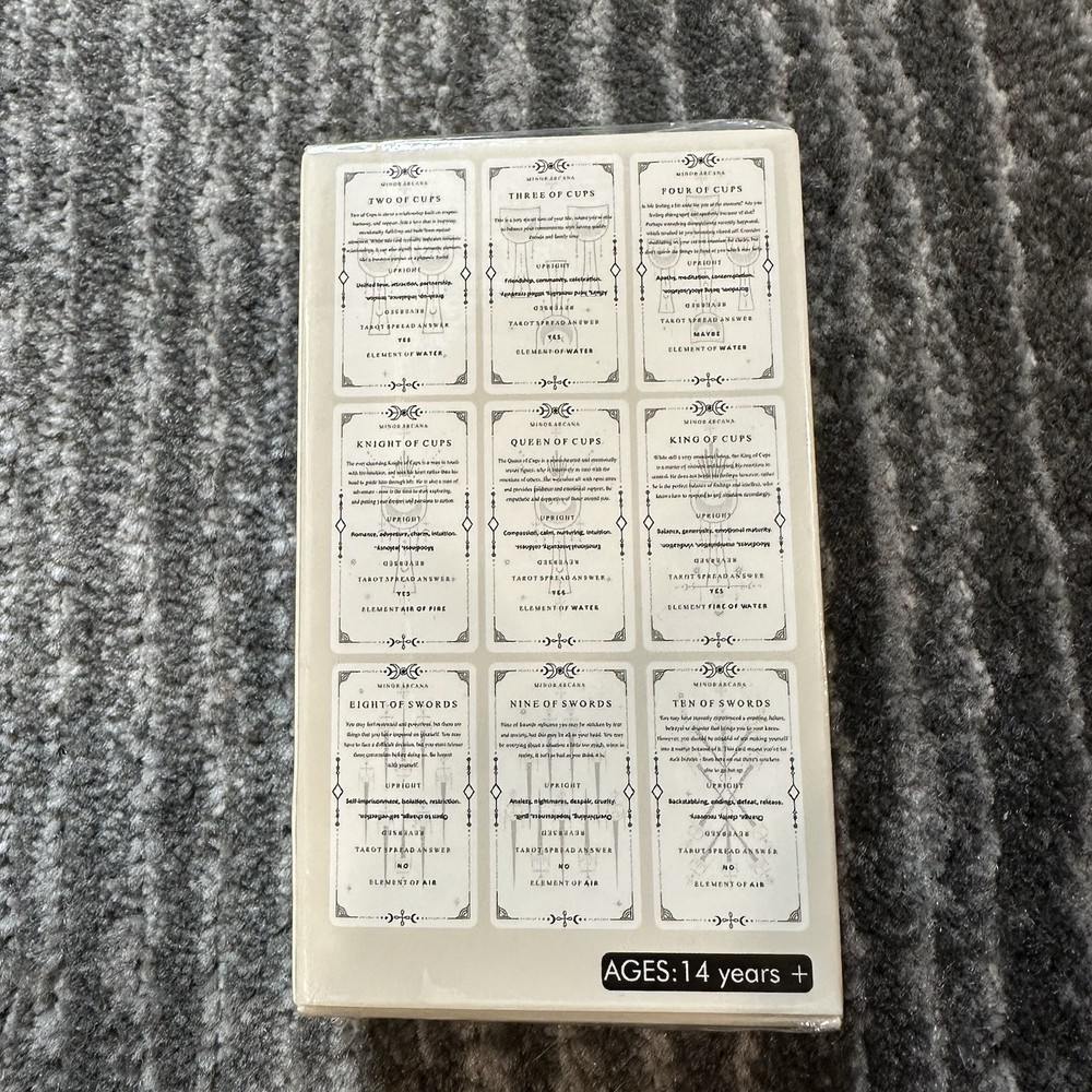 Tarot Learning Deck Cards Deck Fortune Teller 78 Cards Keywords Beginner How To