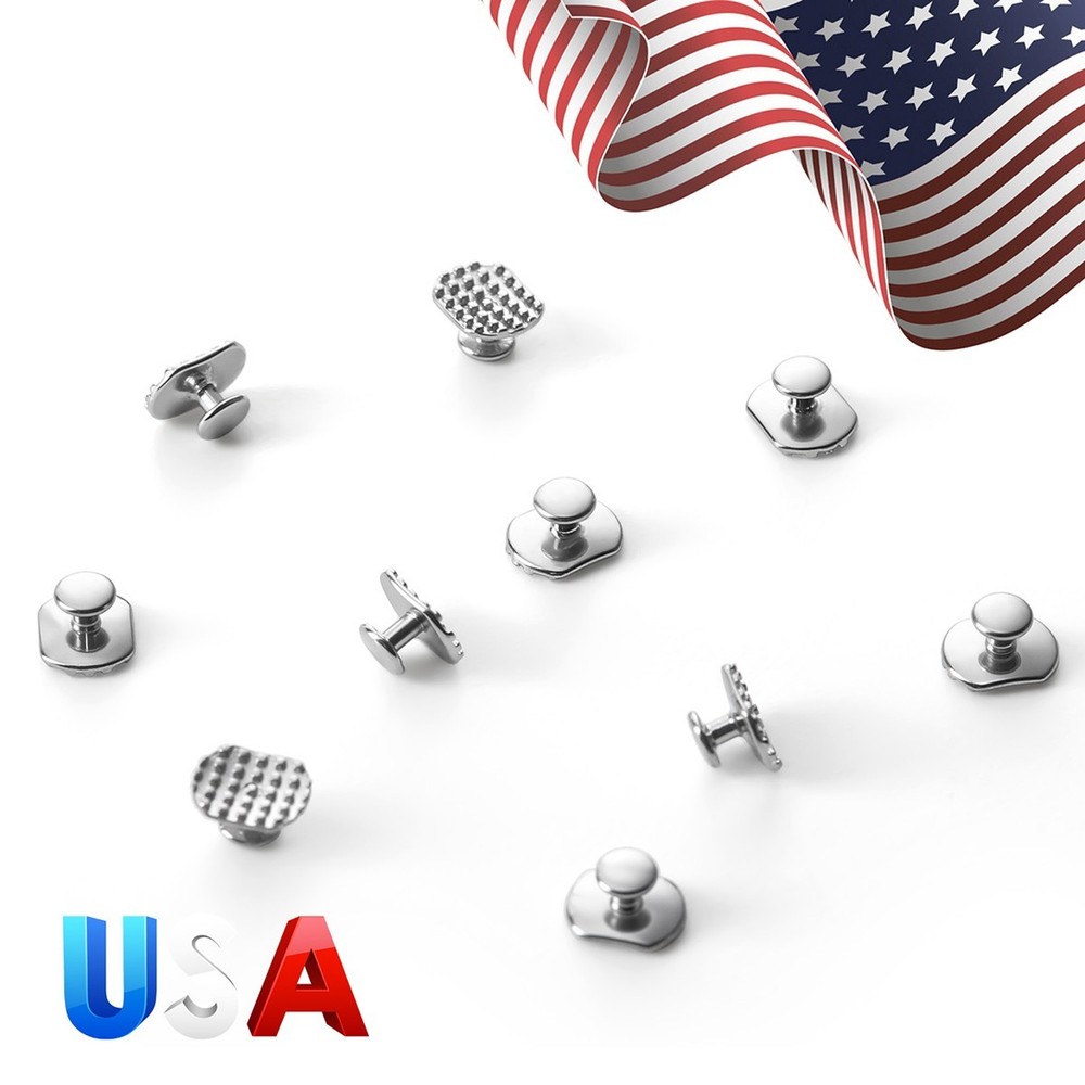 10pcs Dental Orthodontic Lingual Button Bondable Rectangular Monoblock