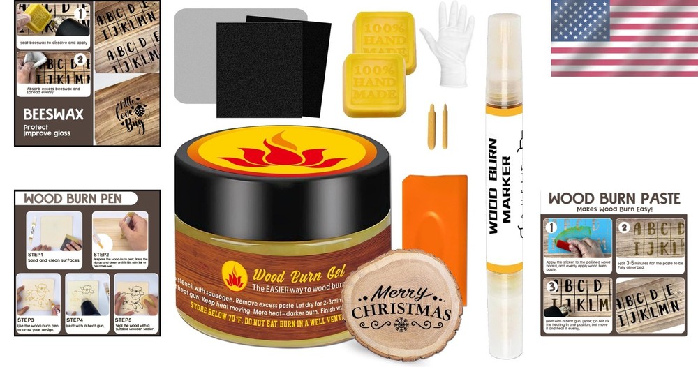 Beginner-Friendly Double-Sided Wood Burning Pen Kit for Quick DIY Projects