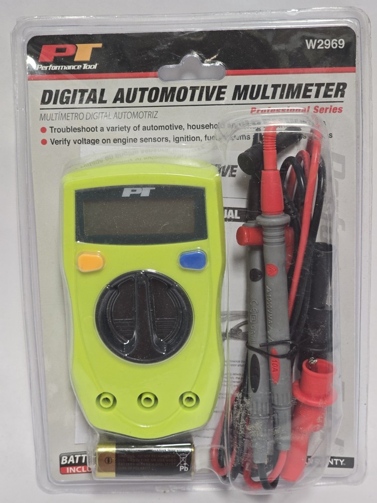 PERFORMANCE TOOL DIGITALAUTOMOTIVE MULTIMETER W2969