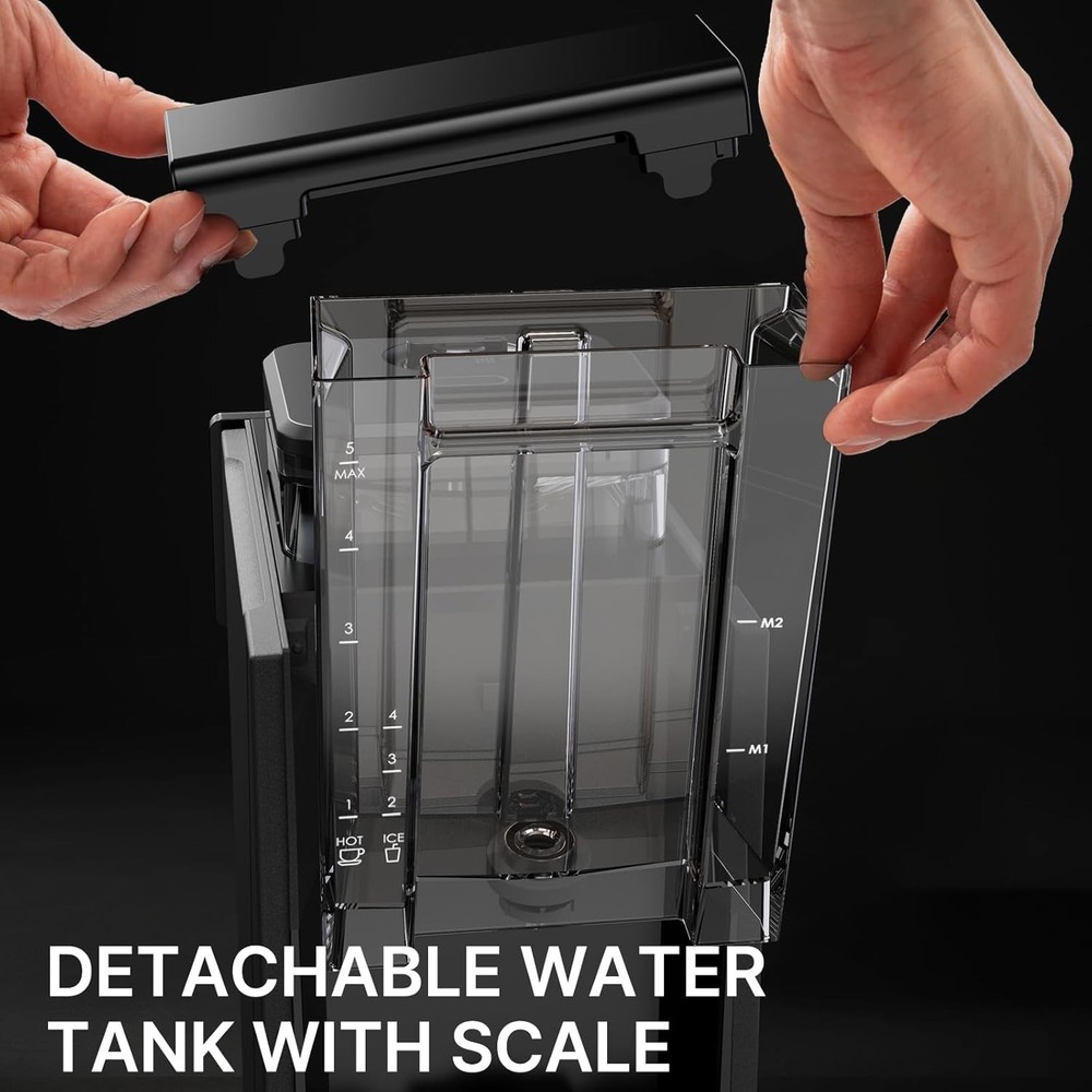 Coffee Maker with Grinder, Programmable Hot and Cold Coffee Maker with 22 oz