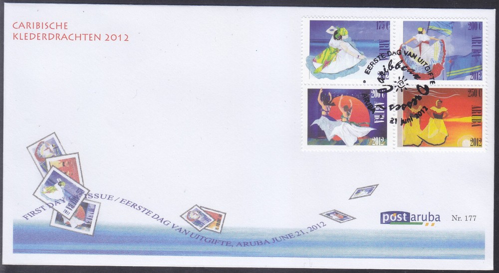 Aruba Issue FDC 2012 (177) Traditional Costumes