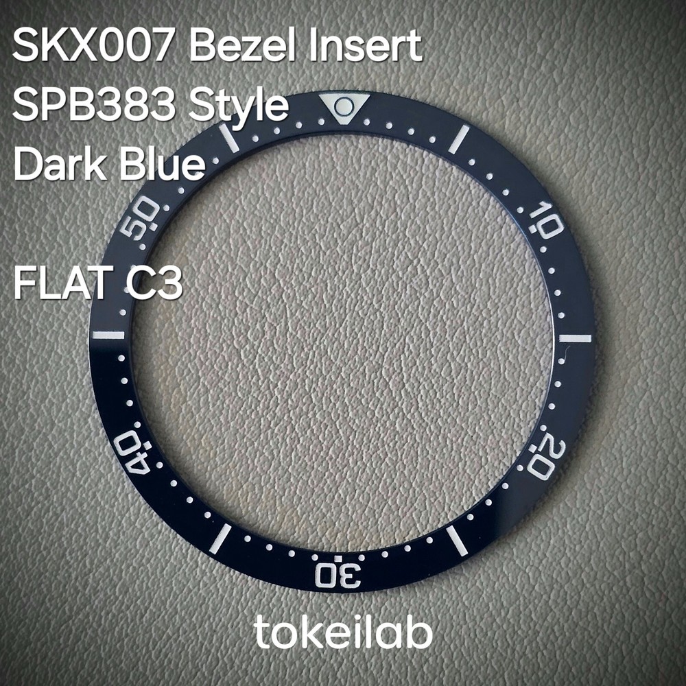 SEIKO Bezel Insert SKX007 / S383 Dark Blue Ceramic Flat C3