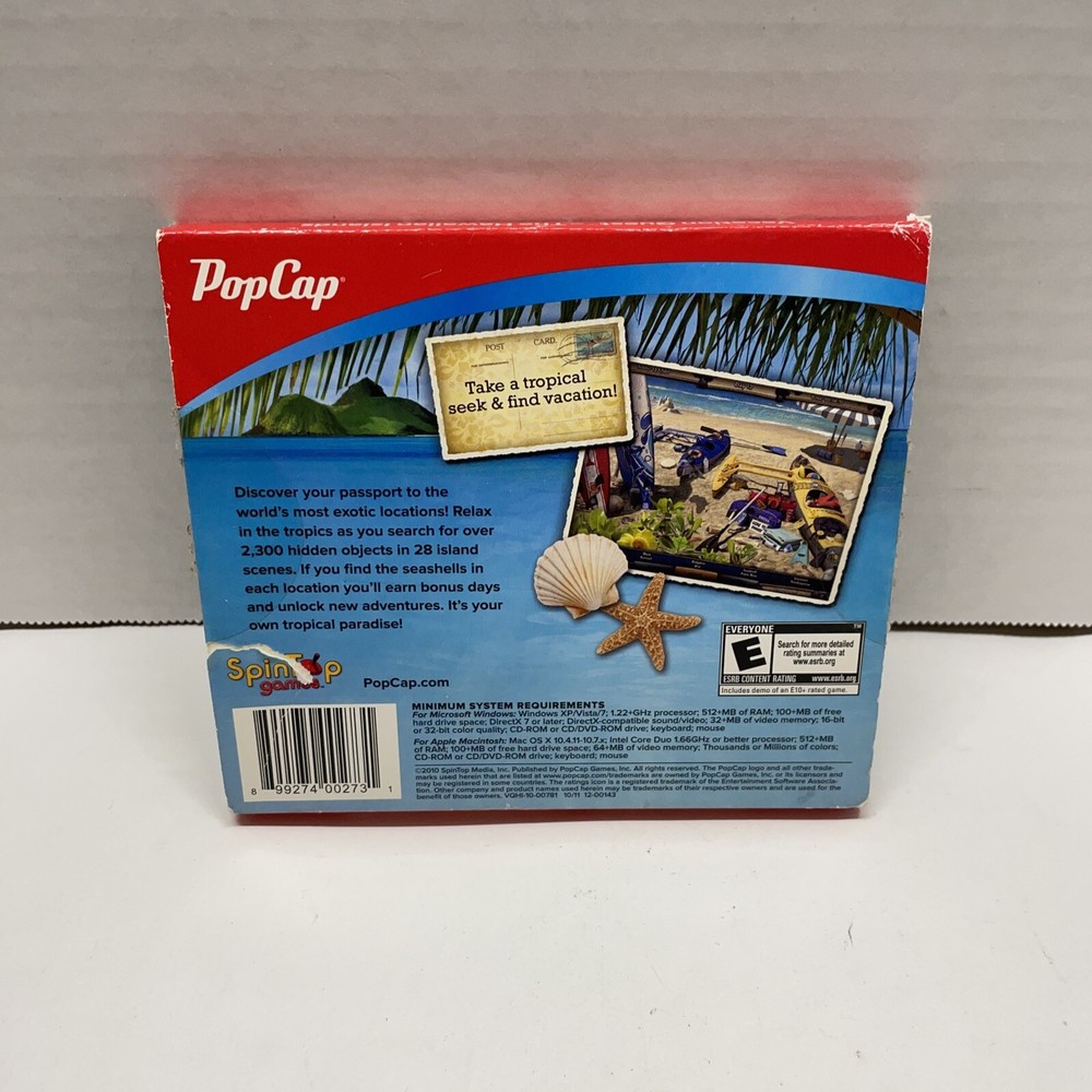 Pop Cap Vacation Quest Hawaiian Islands Win Mac CD-Rom Software