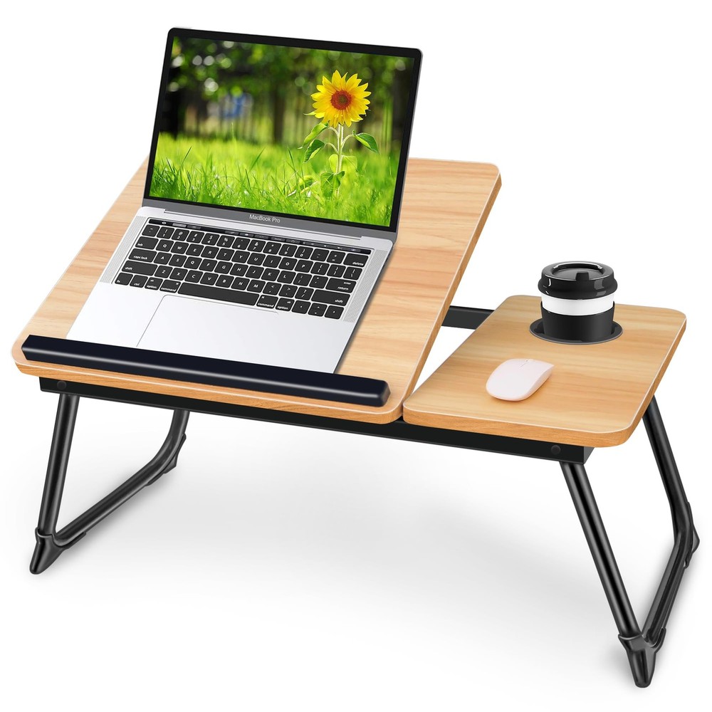 Adjustable Laptop Desk for Bed,Bed Table Laptops,Laptop Stand Brown