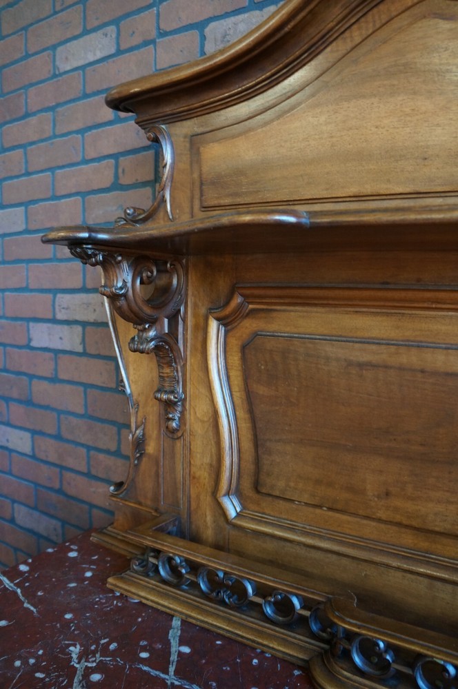 Louis XV Vaisselier ~ Server ~ Marble Top Buffet ~ Antique Rococo Sideboard