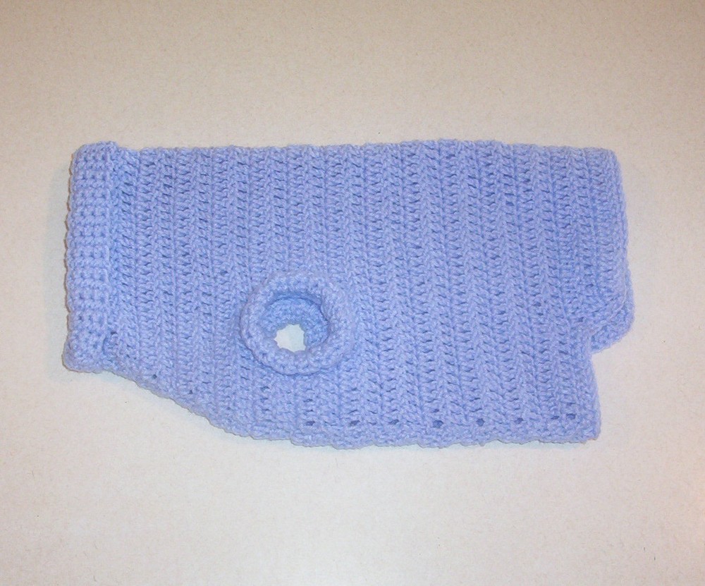 Hand Crochet Lavender Dog Sweater Medium Pet