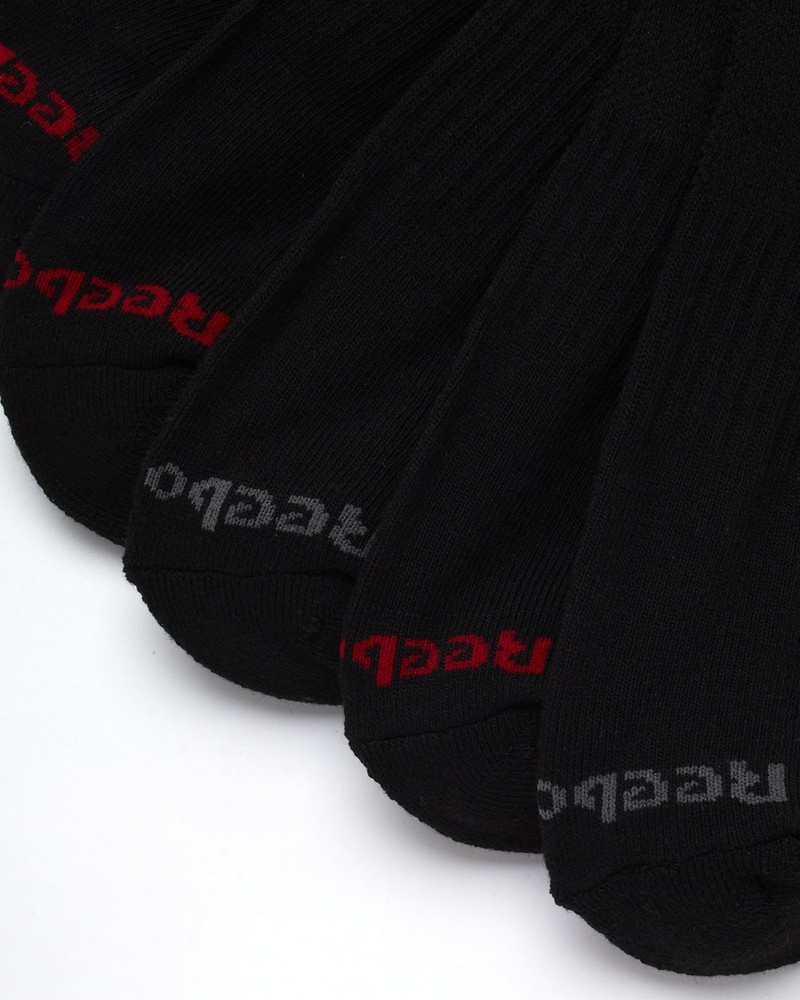Reebok Mens Low Cut Socks - 8 Pack Stretch Performance Basic No Show - Flat Athl